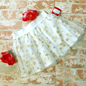 Cream Gold Star Skirt